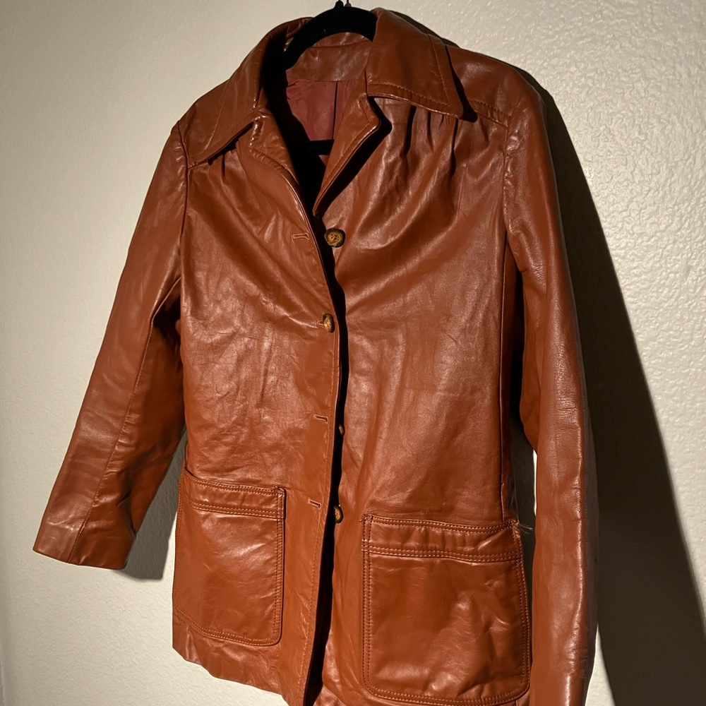 Leather coat